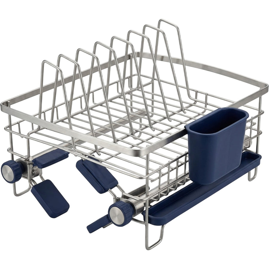 Zbwmk Divider Saddle Sink Draining Rack Steel Navy