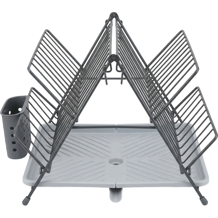 Zbwmk Folding A-Frame Dish Draining Rack Graphite Gray